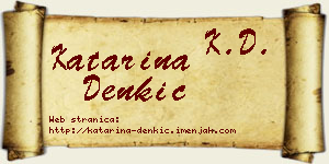 Katarina Denkić vizit kartica